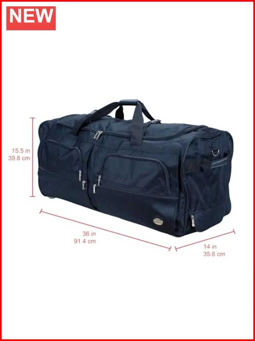Rolling Duffel Bag with Telescopic Handle, 22